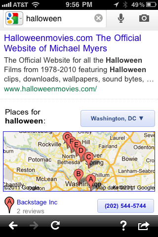 Google Mobile App Screenshot